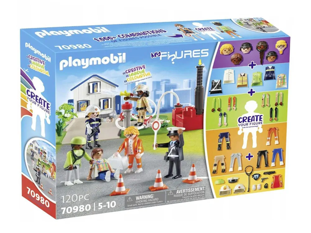 Playmobil My Figures 70980 Záchranné Akčné figúrky pre kocky 120ks