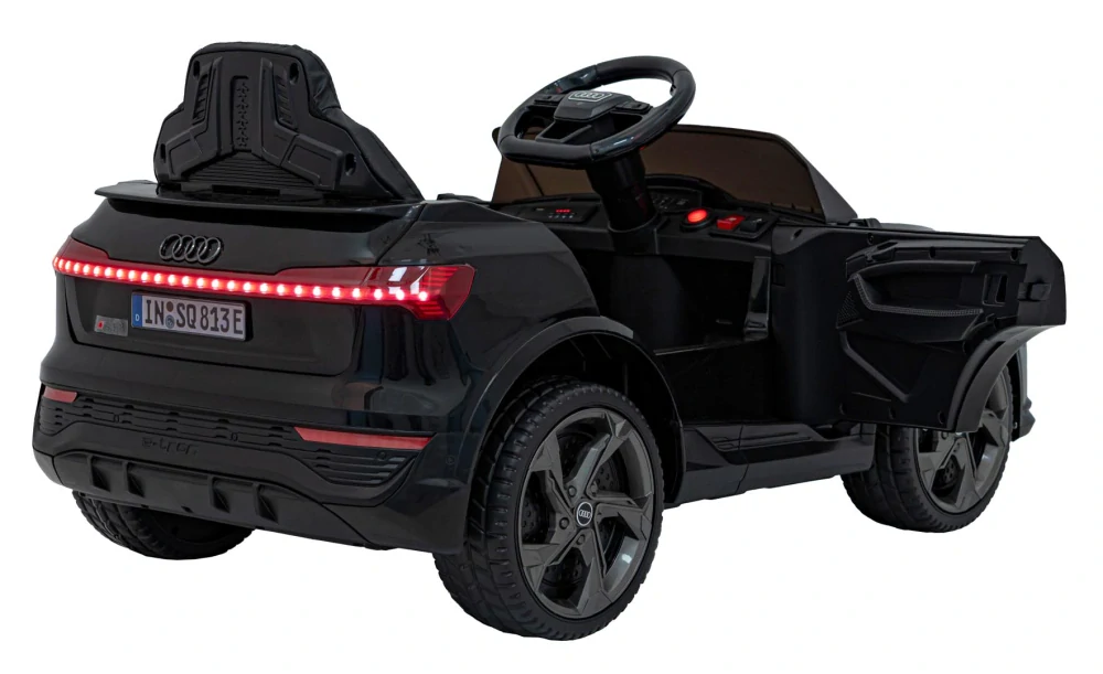 JOKO Elektrické Autíčko Audi SQ8, penové kolesá, kožené sedadlo, čierne