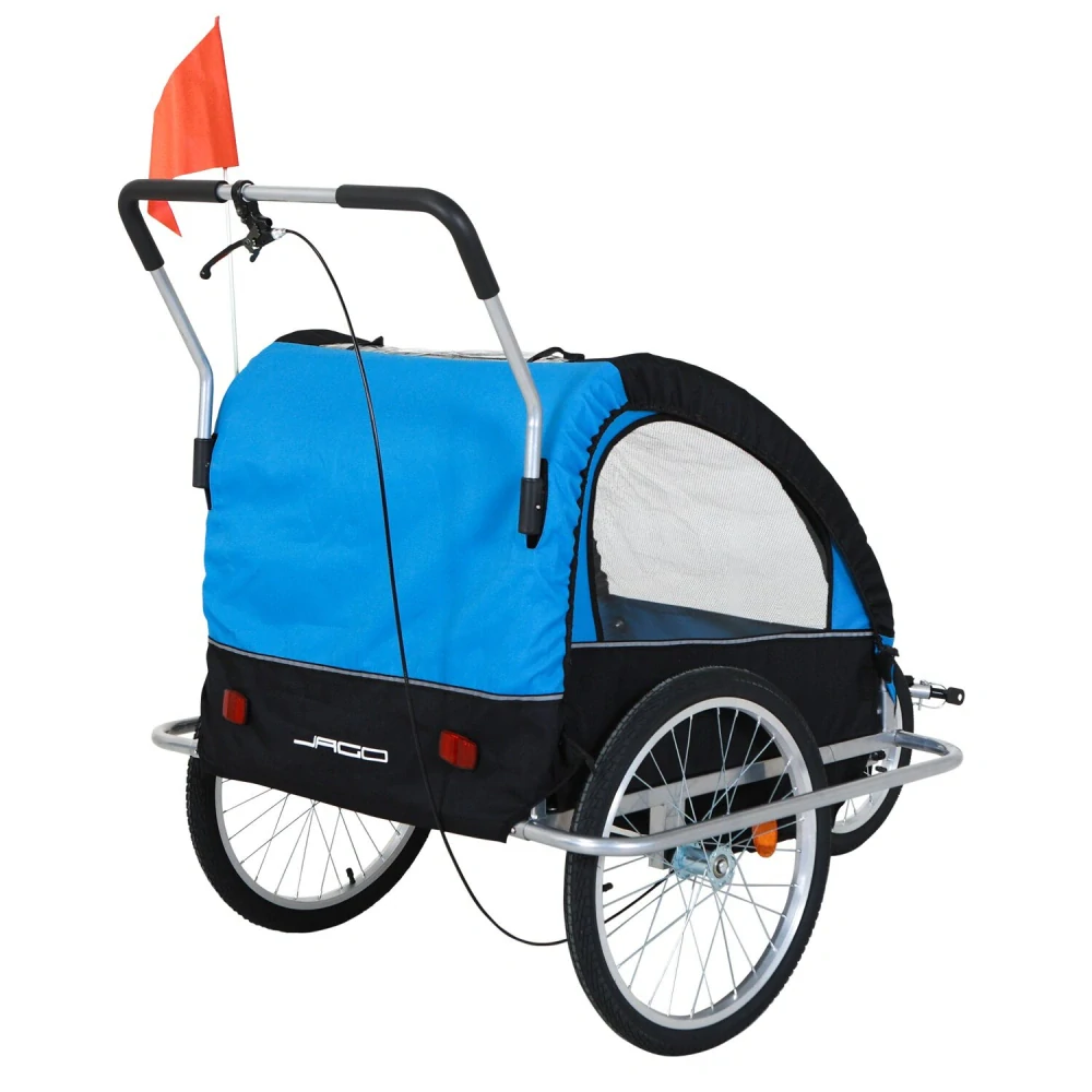 Jago, Vozík za bicykel pre deti alebo zvieratá, modrý