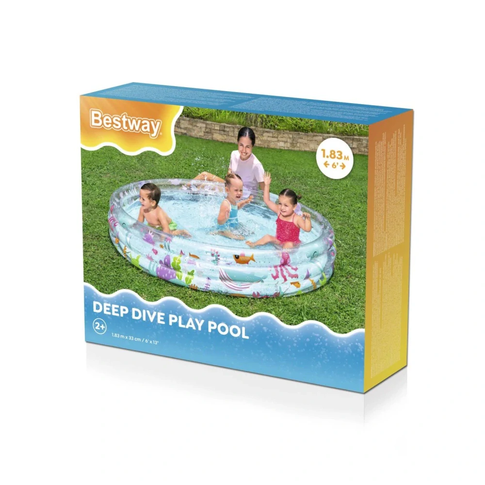 Bestway 51005 Nafukovací bazén pre deti, okrúhly Podmorský svet 183 cm x 33 cm