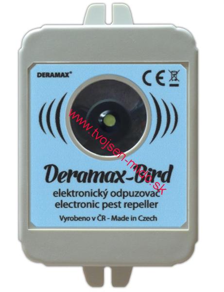 Deramax Odpudzovač Bird, plašič vtákov, holubov, škorcov s adaptérom