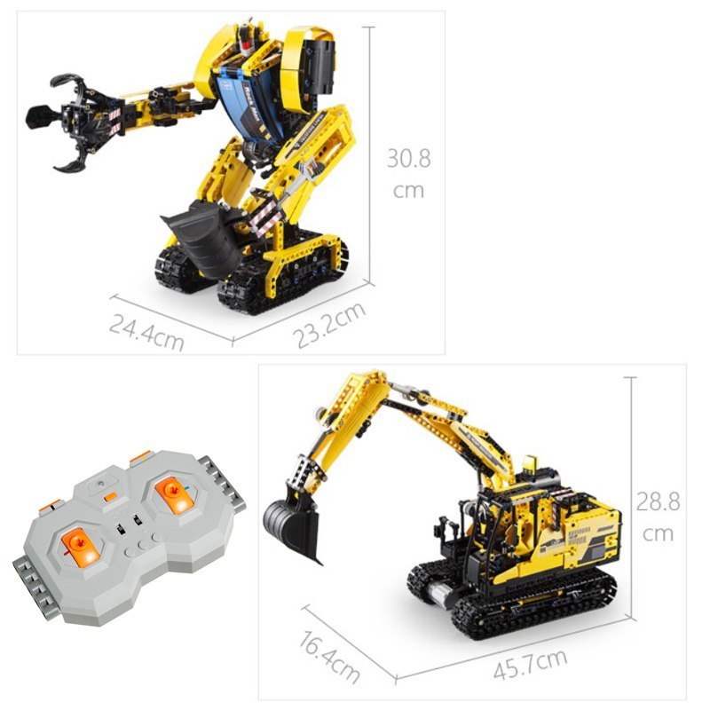 Double Eagle RC Technická stavebnica Bager a Robot 2v1 na diaľkové ovládanie
