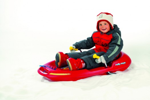 Rolly Toys Snežné boby Snow Max, Nosnosť 100kg, červené