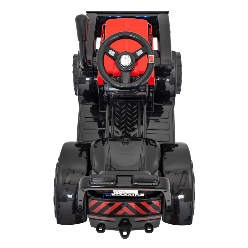 JOKO Elektrický traktor Buldozér G320 s pohyblivou Radlicou, červený