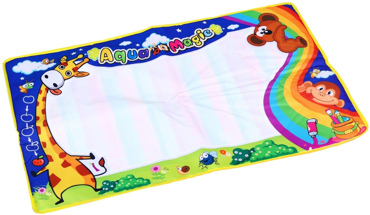 Veľká Vodná podložka, tabuľa na kreslenie do nekonečna vodou 75cm + penové obrázky