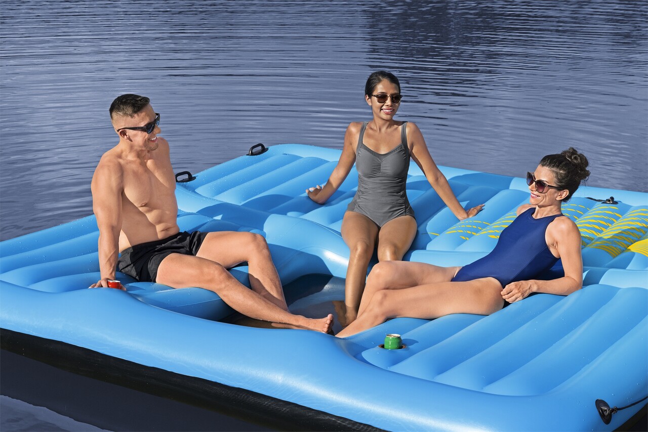 Bestway 43728 Nafukovací matrac so Šmýkačkou, ostrov HYDRO-Force Island  376 x 311cm