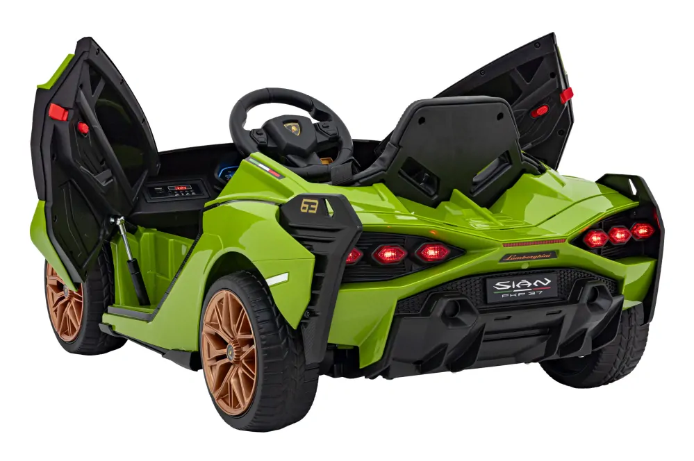 JOKO Elektrické Autíčko Lamborghini Sian 4x4, penové kolesá, kožené sedadlo, zelené