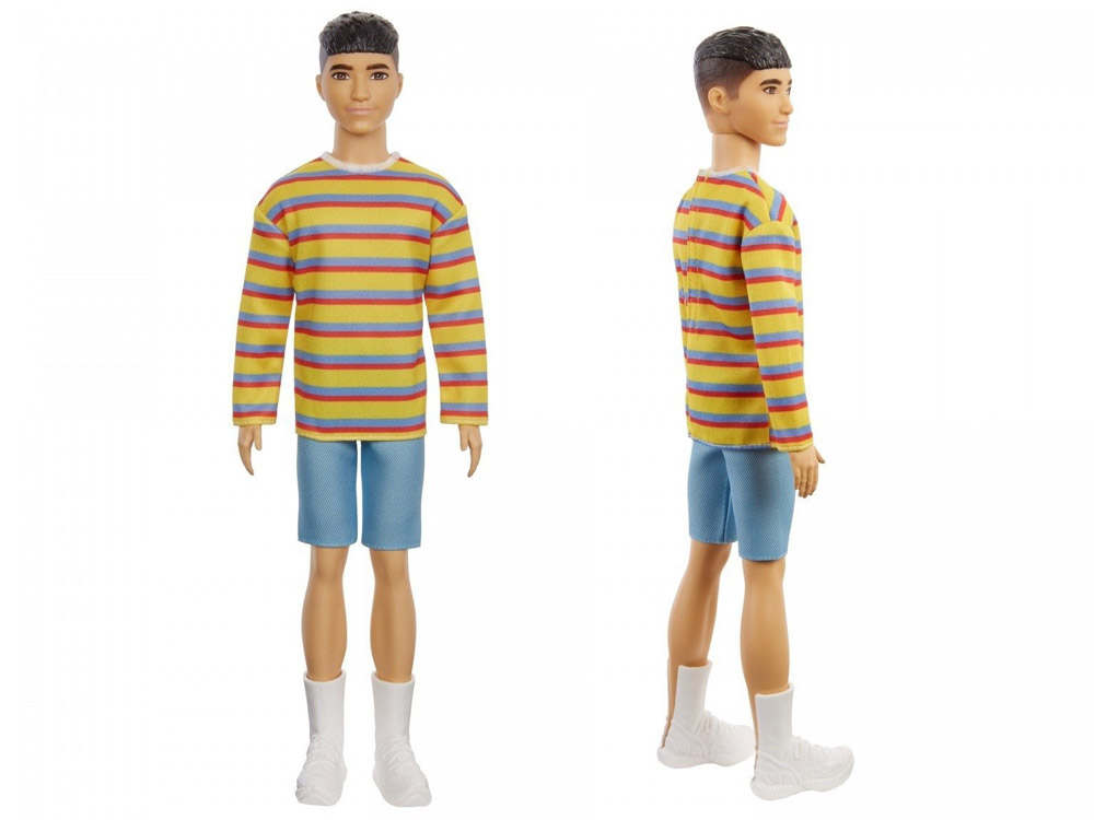 Mattel Barbie Model Ken 175 - Prúžkované tričko a kraťasy