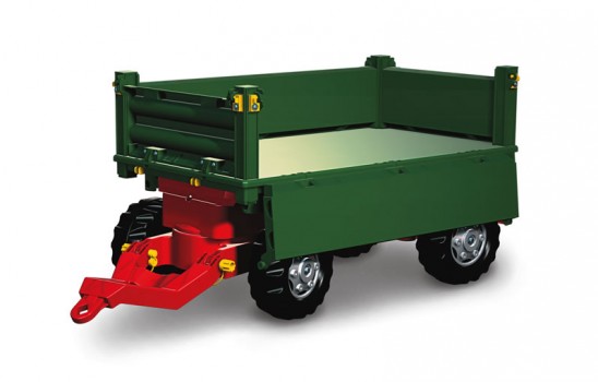 Rolly Toys Príves - Multi Trailer dvojnápravový, vyklápací z 3 strán, zelený