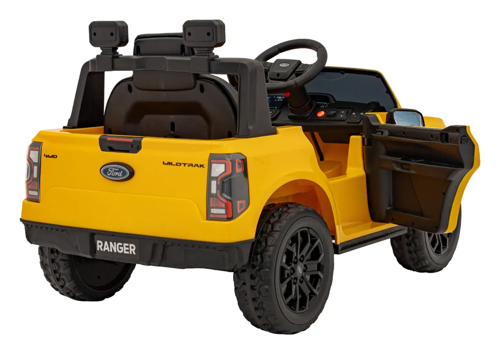 JOKO Elektrické Autíčko Ford Ranger LIFT, penové kolesá, kožené sedadlo, žlté