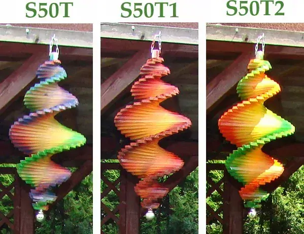 MKSTOR Drevená Veterná špirála 50cm Dúhová, S50T1