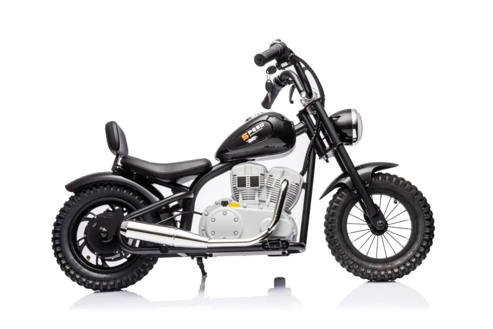 JOKO Elektrická Motorka SPEED Power 24V 250W, Bezkomutátorový Motor, rýchlosť 15,5 km/h, nosnosť 80kg, nafukovacie kolesá, čierna