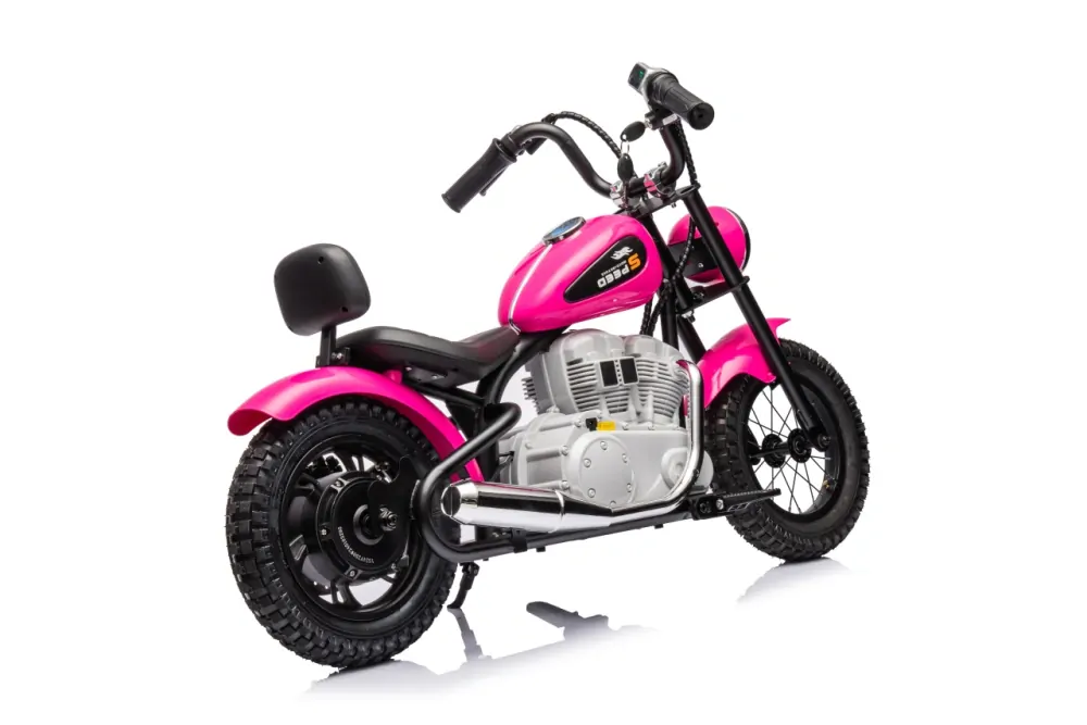 JOKO Elektrická Motorka SPEED Power 24V 250W, Bezkomutátorový Motor, rýchlosť 15,5 km/h, nosnosť 80kg, nafukovacie kolesá, ružová