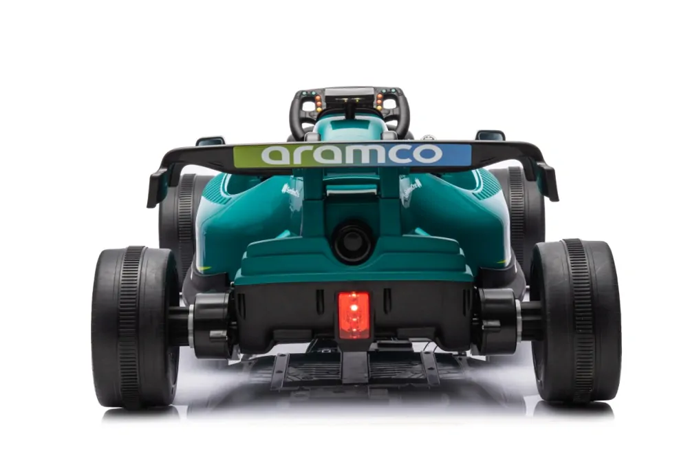 JOKO Elektrické Autíčko Formula 1 Aston Martin Cognizant Aramco 4x4, 24V, Penové kolesá, kožené sedadlo, zelená