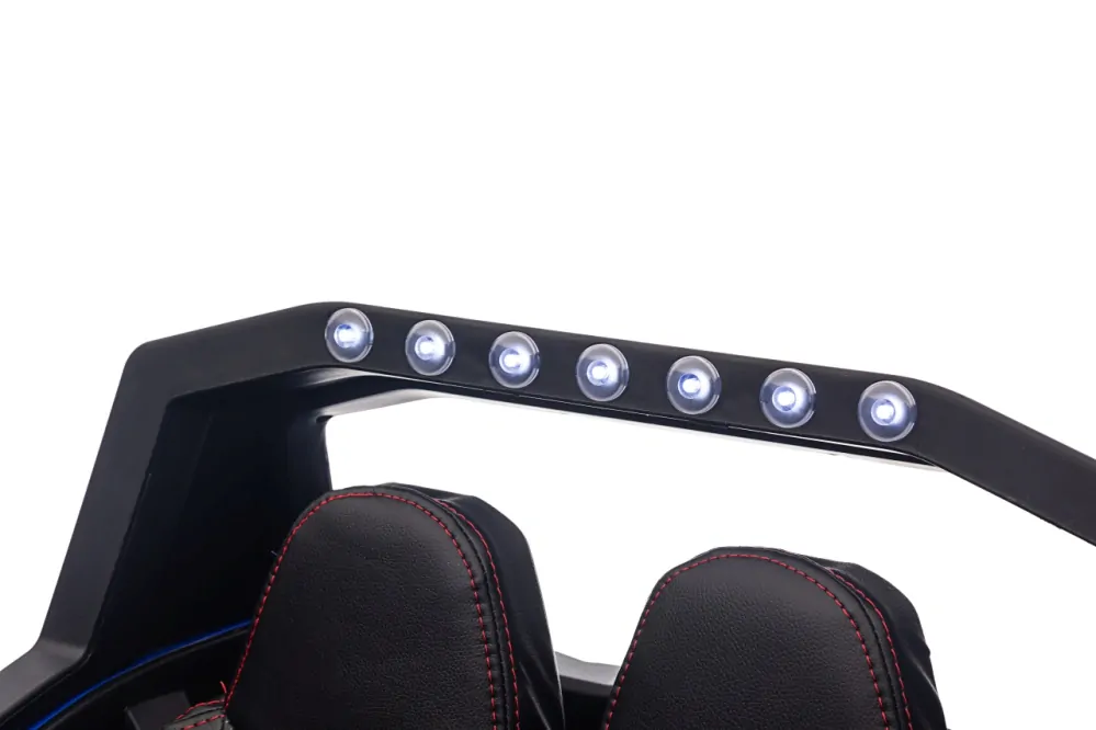 JOKO Elektrické autíčko Buggy UTV-MX 2000N 4x75W s LED Svetlom nad Sedadlom, Dvojmiestne kožené sedadlo, penové kolesá, nosnosť 50 kg, modré