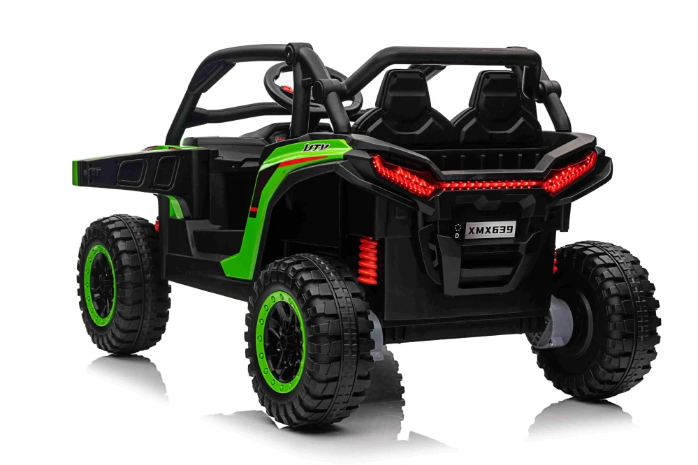 JOKO Elektrické Autíčko Buggy 4x4 KCK, penové kolesá, kožené sedadlo, 4x50W 24V, nosnosť 50kg, zelené