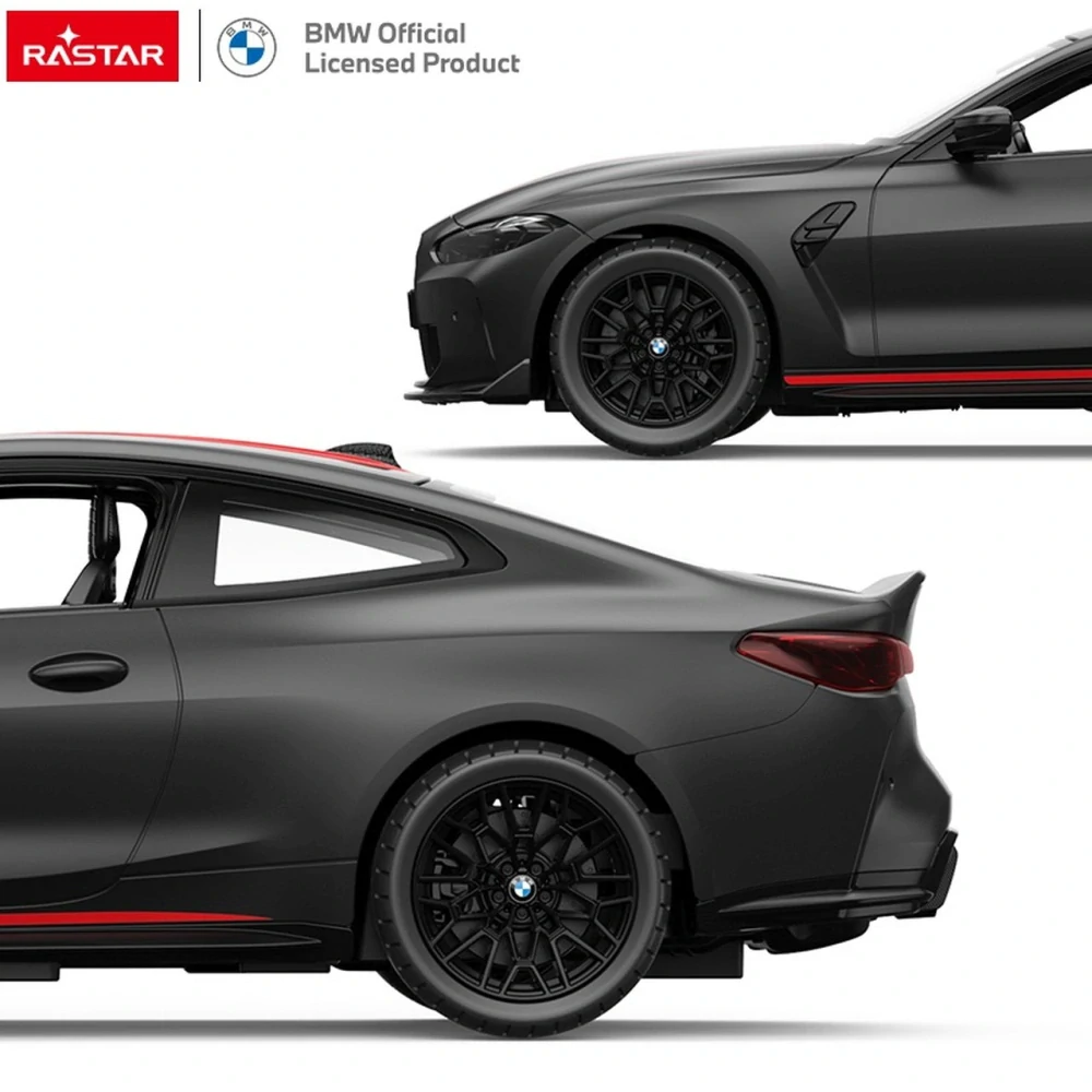 Rastar RC Auto BMW M4 CSL na diaľkové ovládanie + LED svetlá, čierne Matné