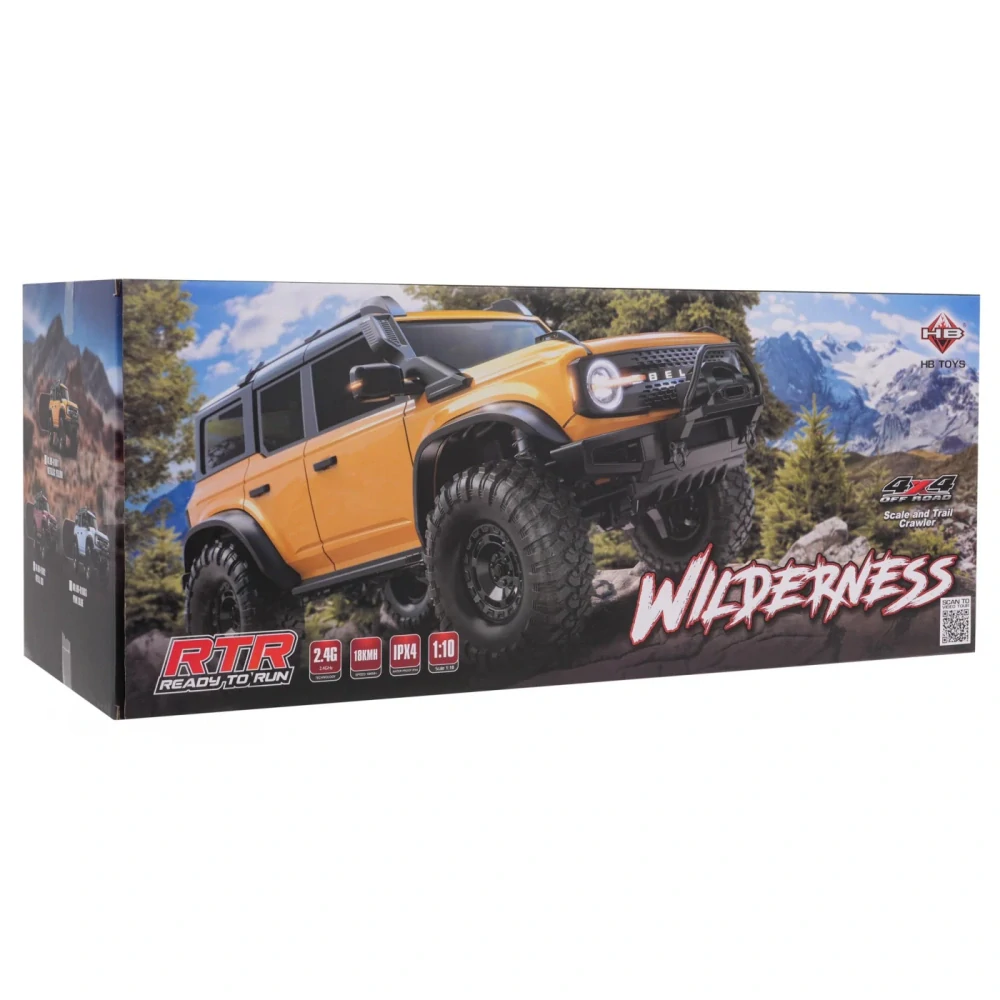 JOKO RC Veľké Auto Jeep WILDERNESS RTR 1:10 56cm s LED svetlom na diaľkové ovládanie, rýchlosť 18 km/h, Naviják, smerovky, Vodotesné, bordové