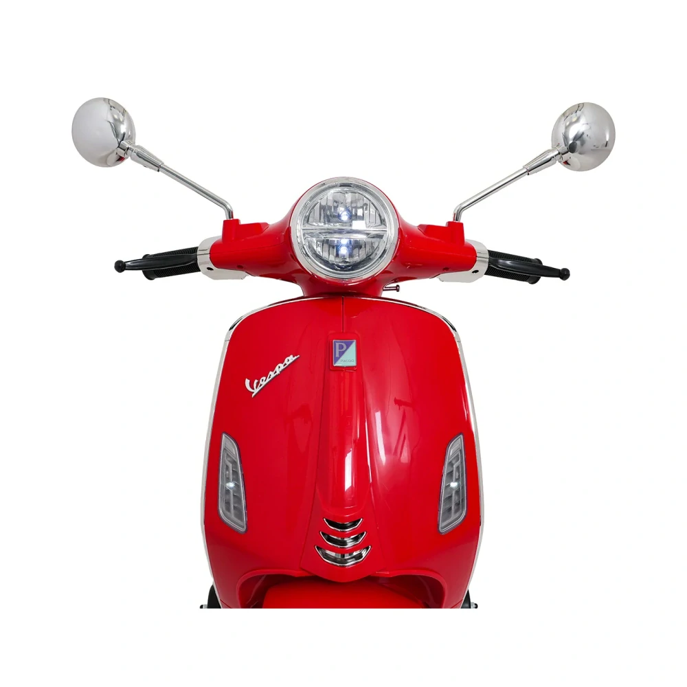 JOKO Elektrická Motorka Skúter Vespa ROMA, kožené sedalo, penové kolesá, červená