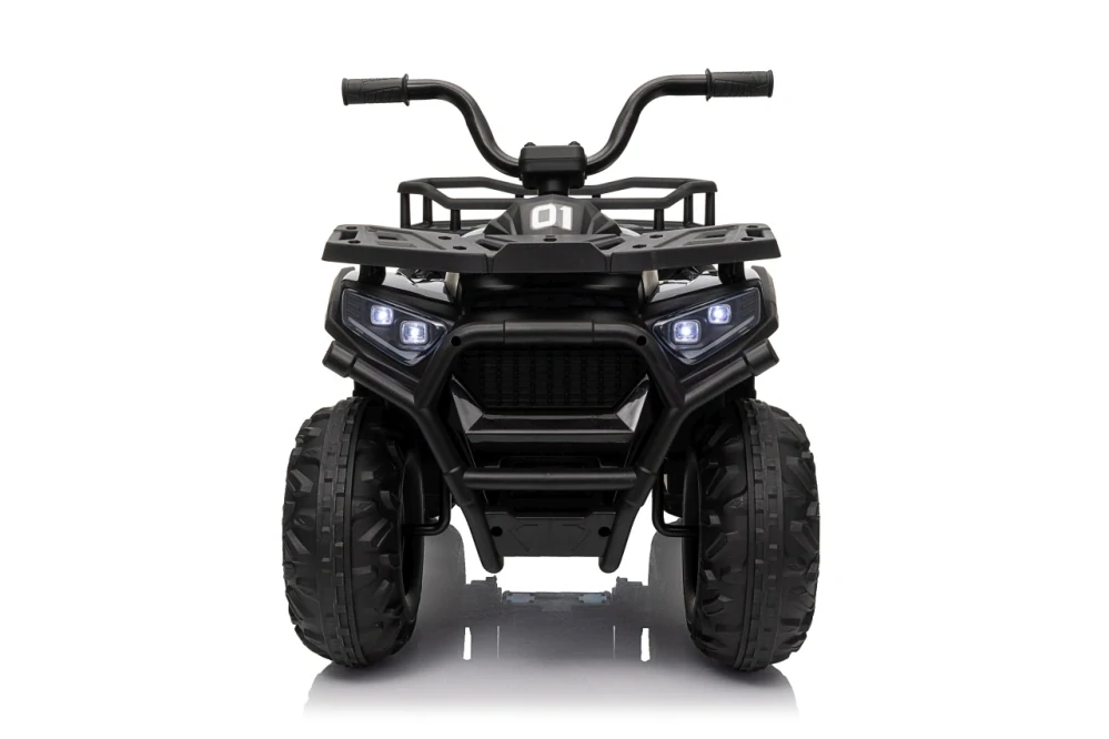 JOKO Elektrická Štvorkolka ATV Robust 4x4, FM rádio, penové kolesá, kožené sedadlo, Diaľkové ovládanie, čierna