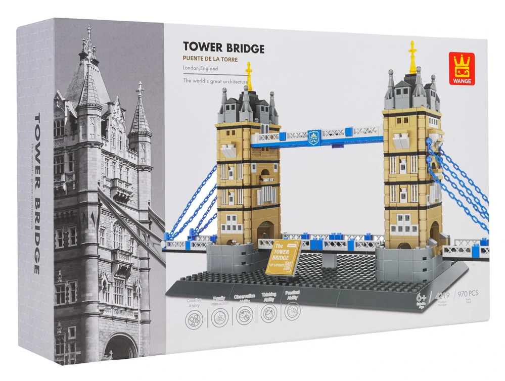 JOKO Stavebnica Tower Bridge 894ks, architektonický model, kompatibilné kocky