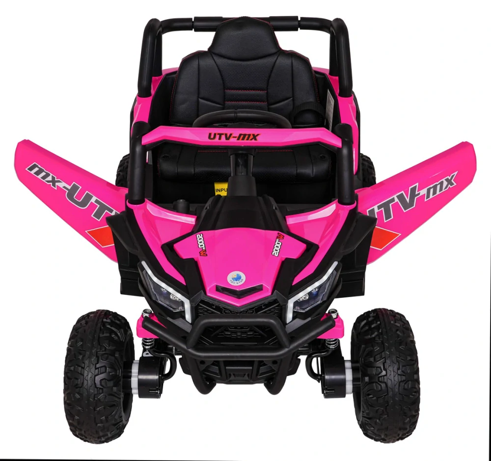 JOKO Elektrické Autíčko Buggy Madman UTV-MX 4x4, penové kolesá, kožené sedadlo, ružové