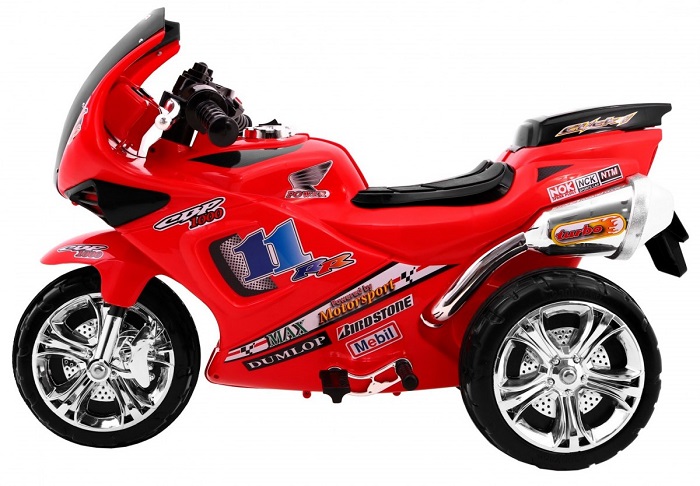JOKO Elektrická motorka R1000 92cm + MP3 vstup, červená