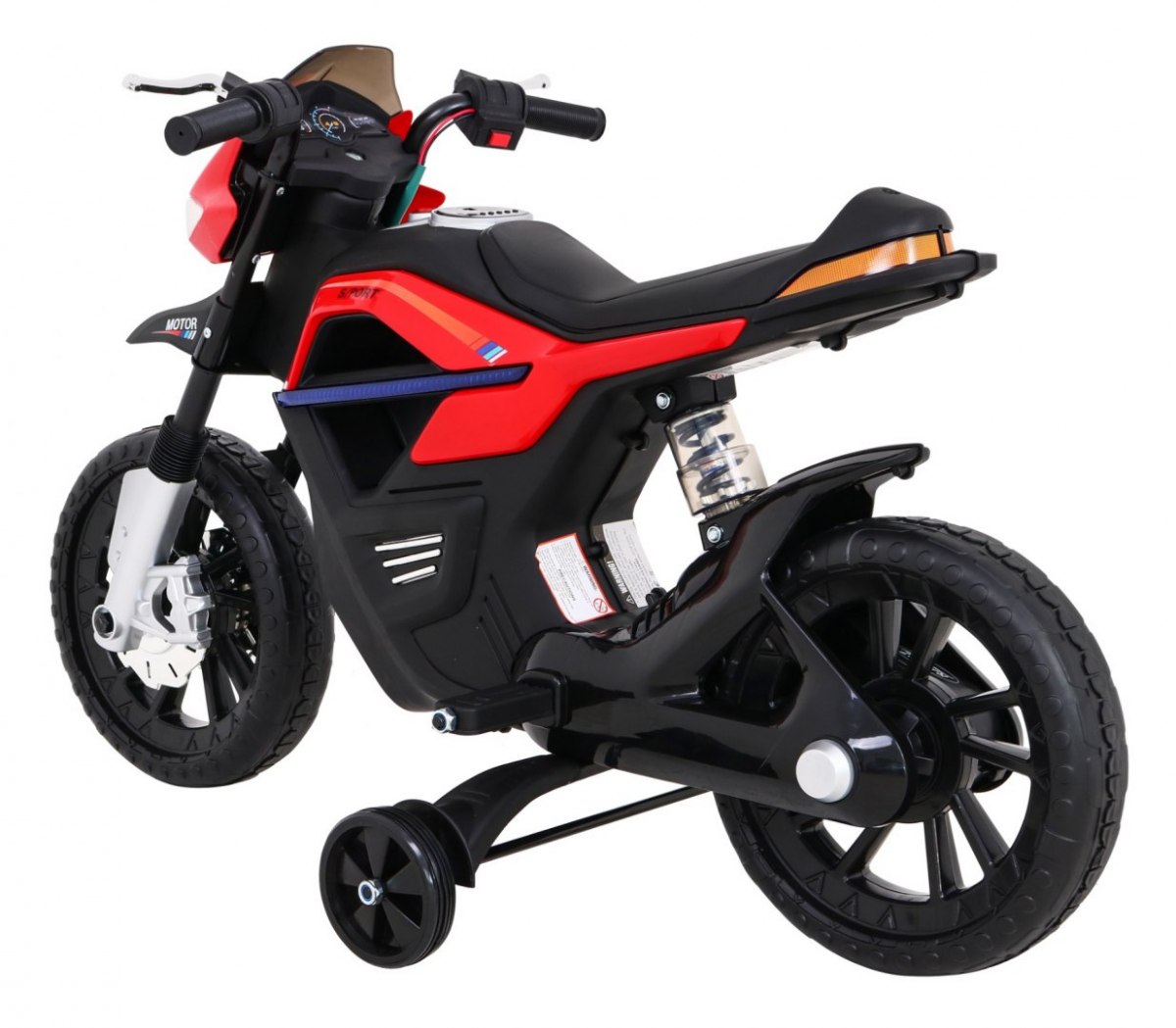 JOKO Elektrická motorka Night Rider, odpružená, USB, MP3, červená