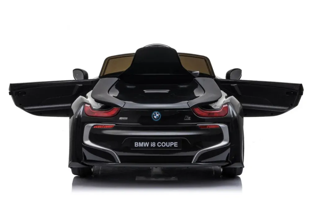 JOKO Elektrické autíčko BMW I8 COUPE LIFT, penové kolesá, kožené sedadlo, USB, MP3, čierne