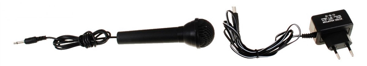 JOKO Detské klávesy 66cm s mikrofónom a FM Rádiom + Adaptér, čierne