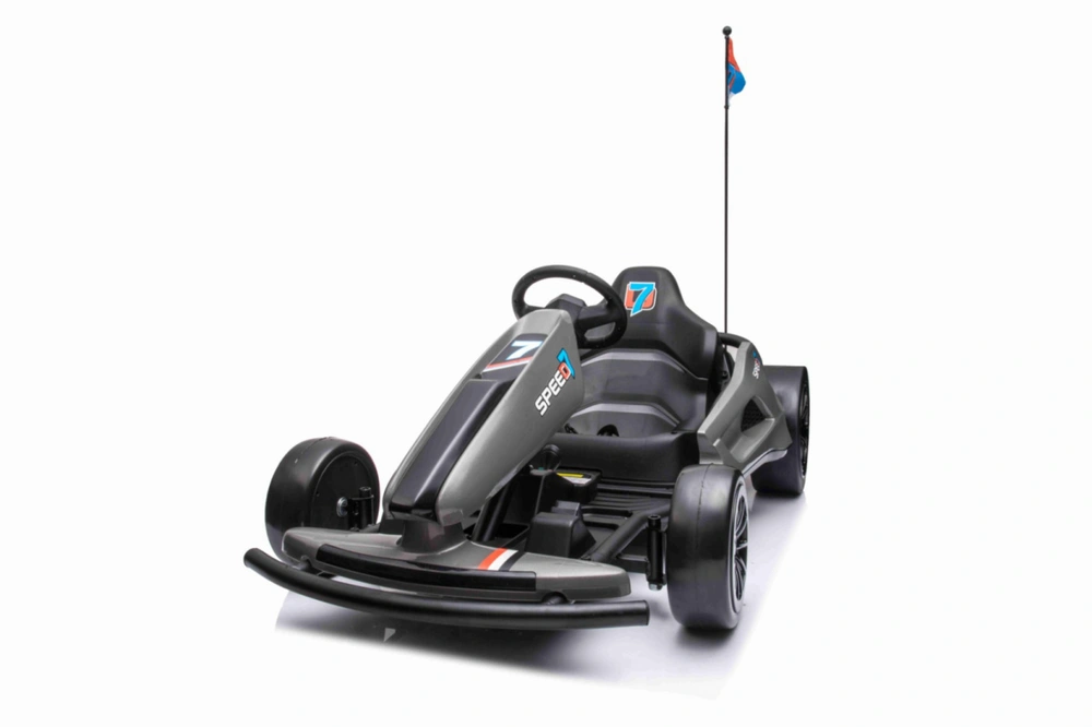 JOKO Elektrické autíčko, Elektrická Formula, Funkcia DRIFTU, 2 x 150W, 24V, Nosnosť 60kg, sivo-čierna