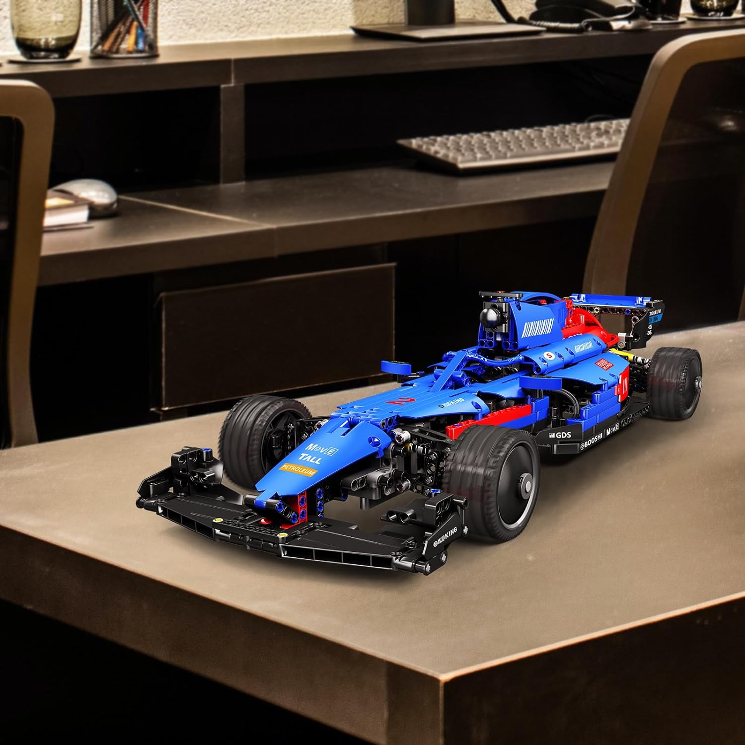 Mould King RC Technická Stavebnica Formula Bolid F1 1065ks na diaľkové ovládanie Dual Mode Control, modrá