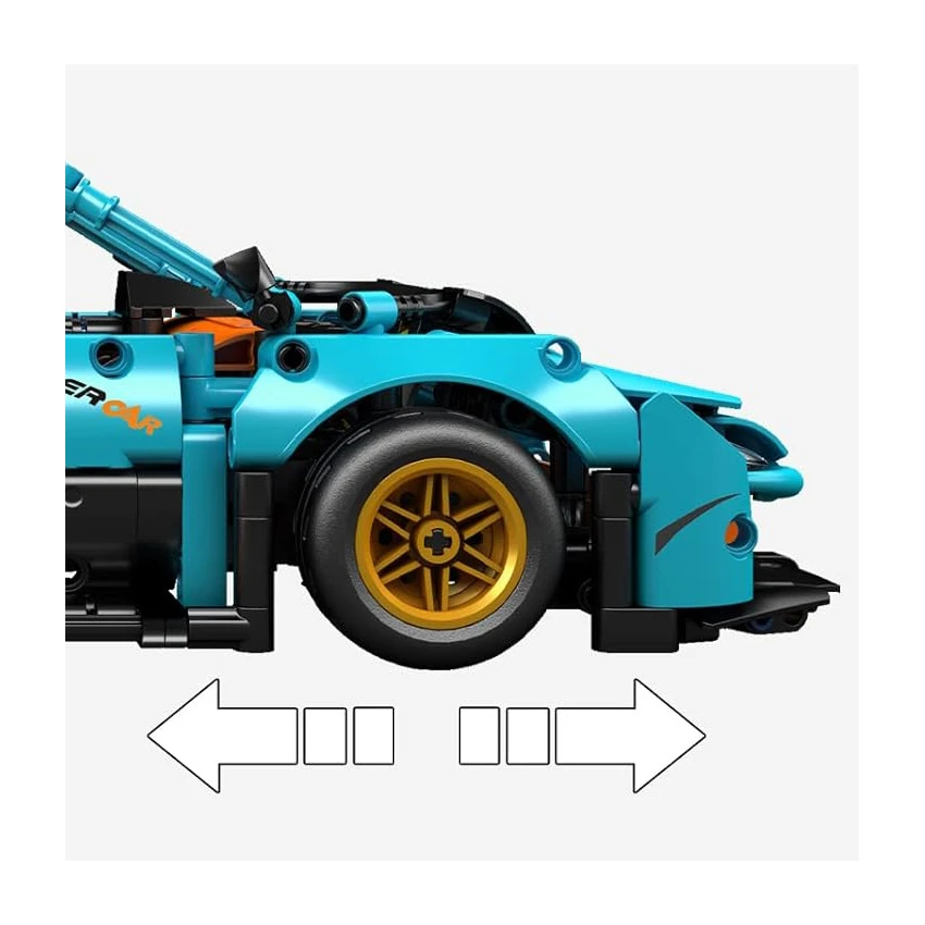 Mould King RC Technická stavebnica Športové Auto P1-GTR 936ks 1:14 na diaľkové ovládanie, Dual Mode Control
