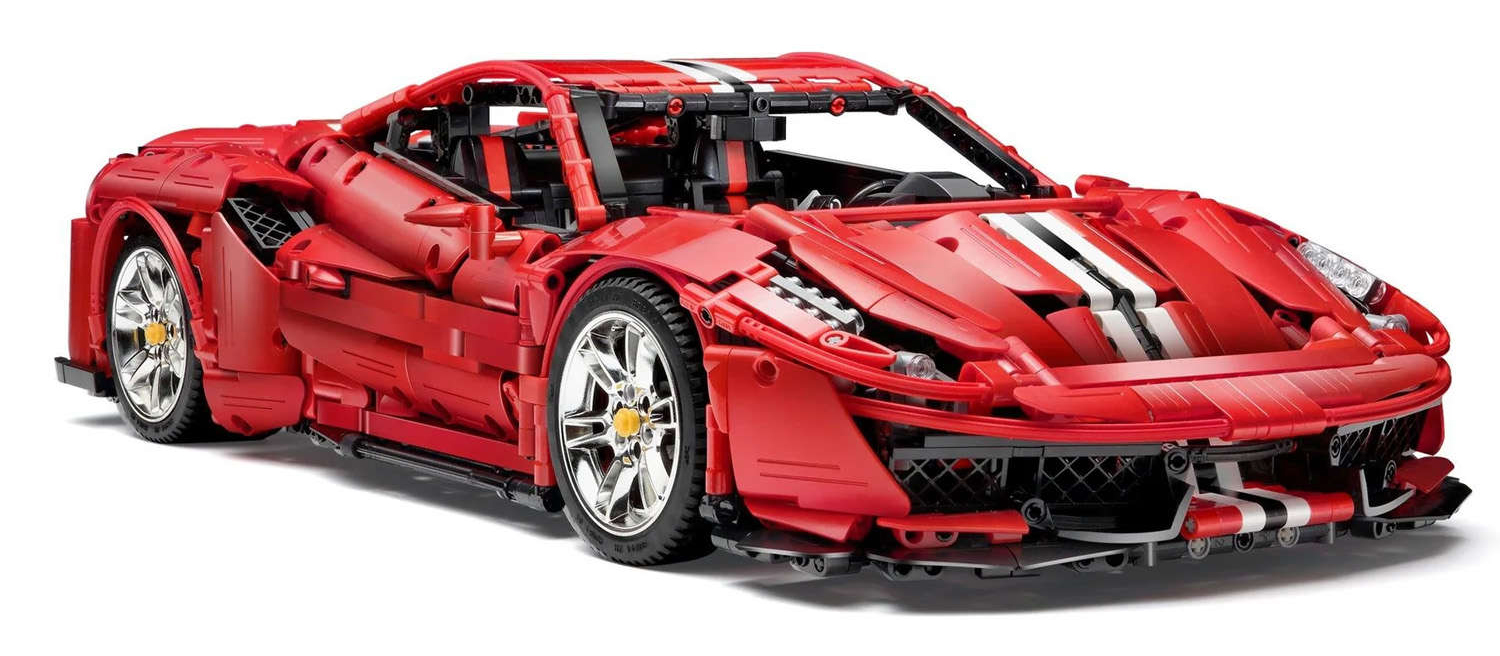 CaDa Technic - EE RC Technická Stavebnica Športové Auto 3187ks na diaľkové ovládanie, červené
