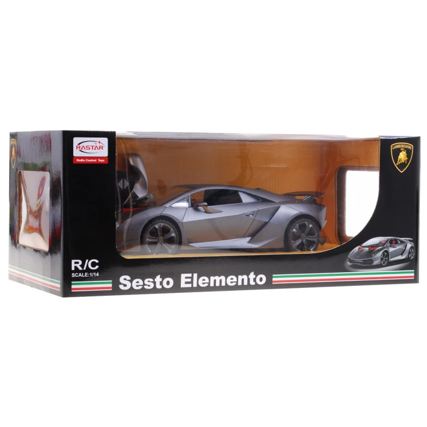 RASTAR RC Auto  Lamborghini Sesto Elemento 1:14 na diaľkové ovládanie + LED svetlo, MATNÉ sivé