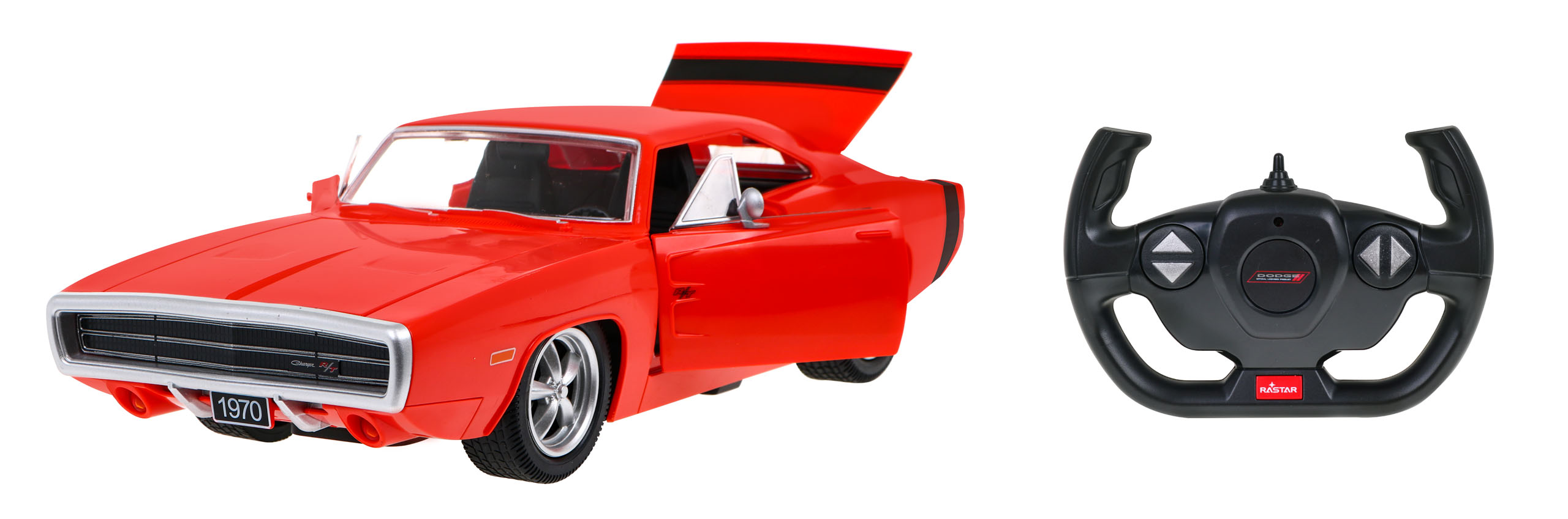 RASTAR RC Auto Dodge Charger R T 1:16 na diaľkové ovládanie s LED Svetlom a Zvukom, červené