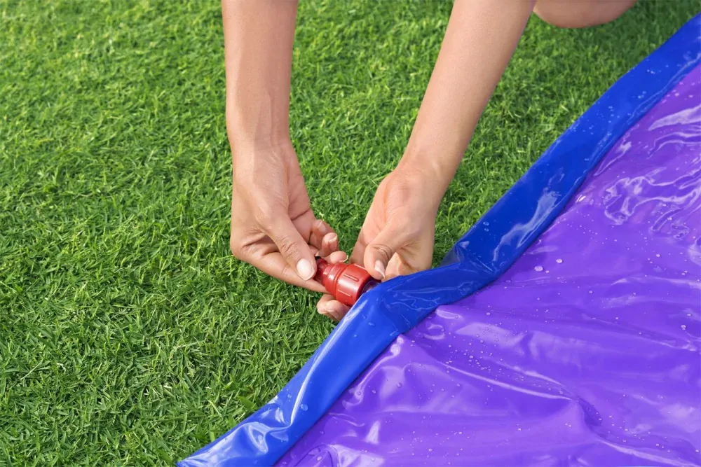 Bestway 52642 Vodná šmýkačka Dvojitá Vesmír 488cm + 2 nafukovačky Rakety