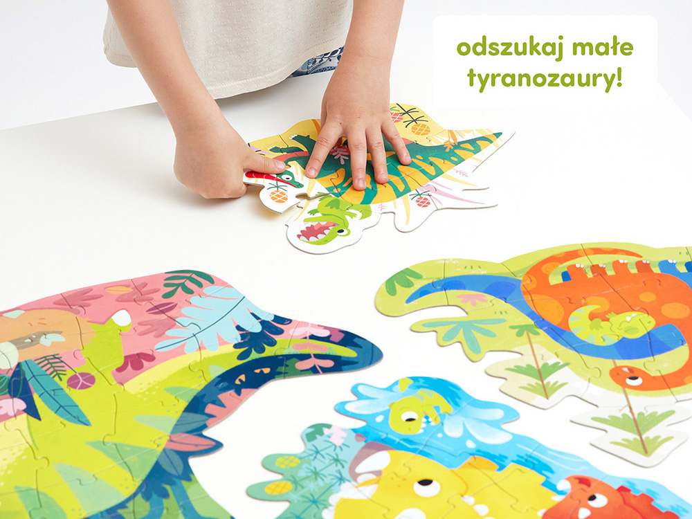 CzuCzu Detské Progresívne Puzzle Dinosaury 4v1