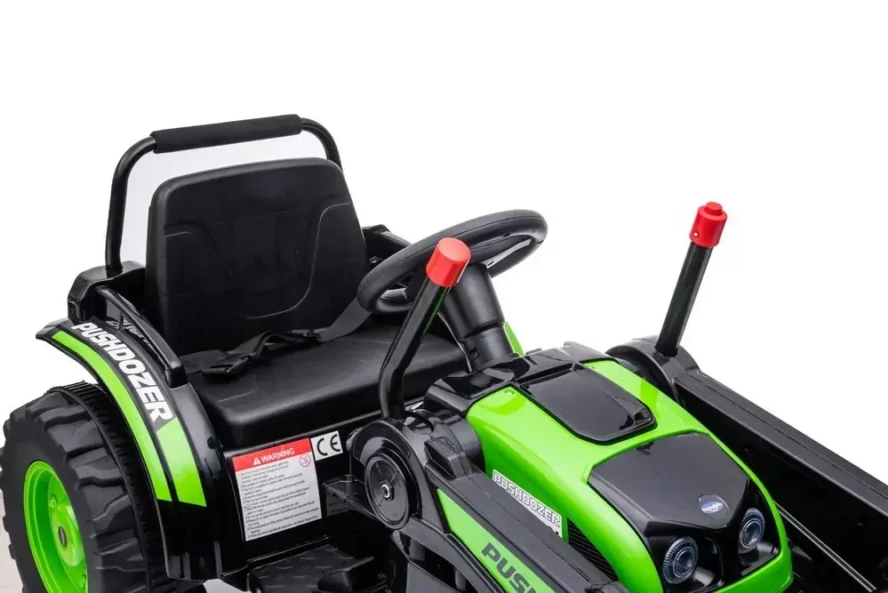 JOKO Elektrický Traktor Pushdozer s Predným Nakladačom, zelený