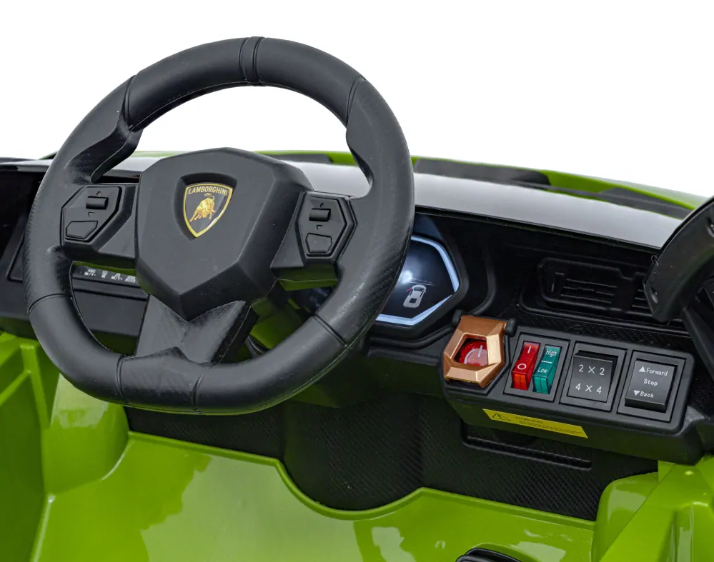 JOKO Elektrické Autíčko Lamborghini Sian 4x4, penové kolesá, kožené sedadlo, zelené