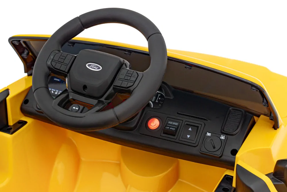 JOKO Elektrické Autíčko Ford Ranger LIFT, penové kolesá, kožené sedadlo, žlté