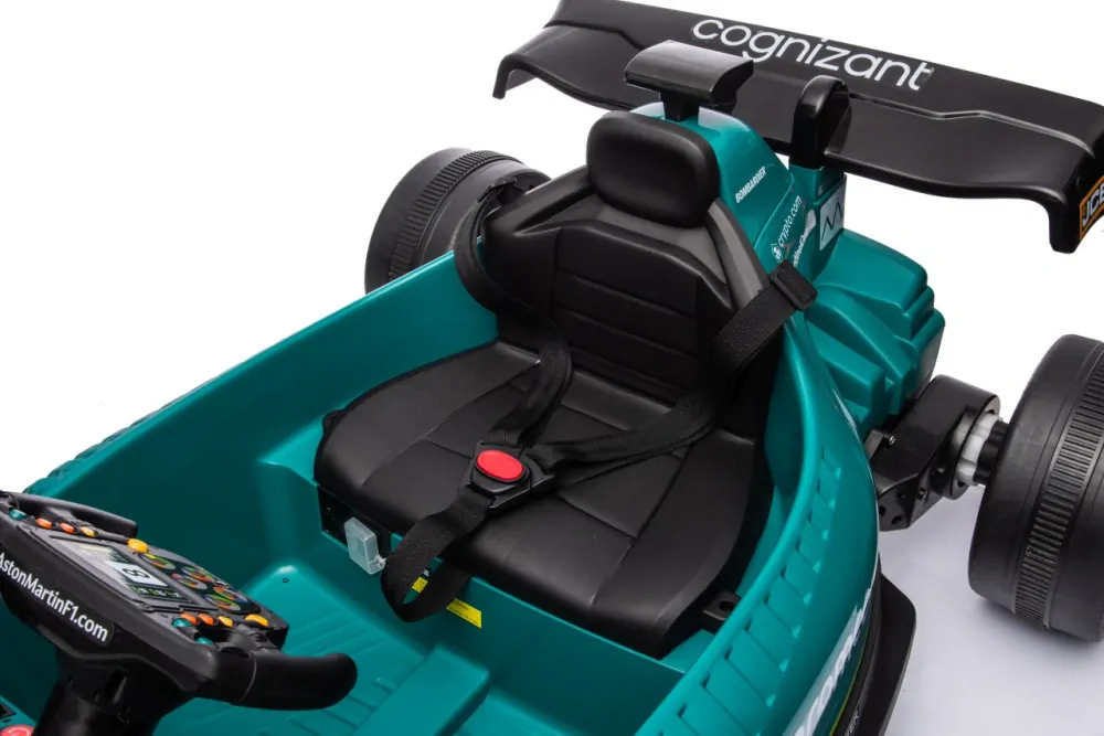JOKO Elektrické Autíčko Formula 1 Aston Martin Cognizant Aramco 4x4, 24V, Penové kolesá, kožené sedadlo, zelená