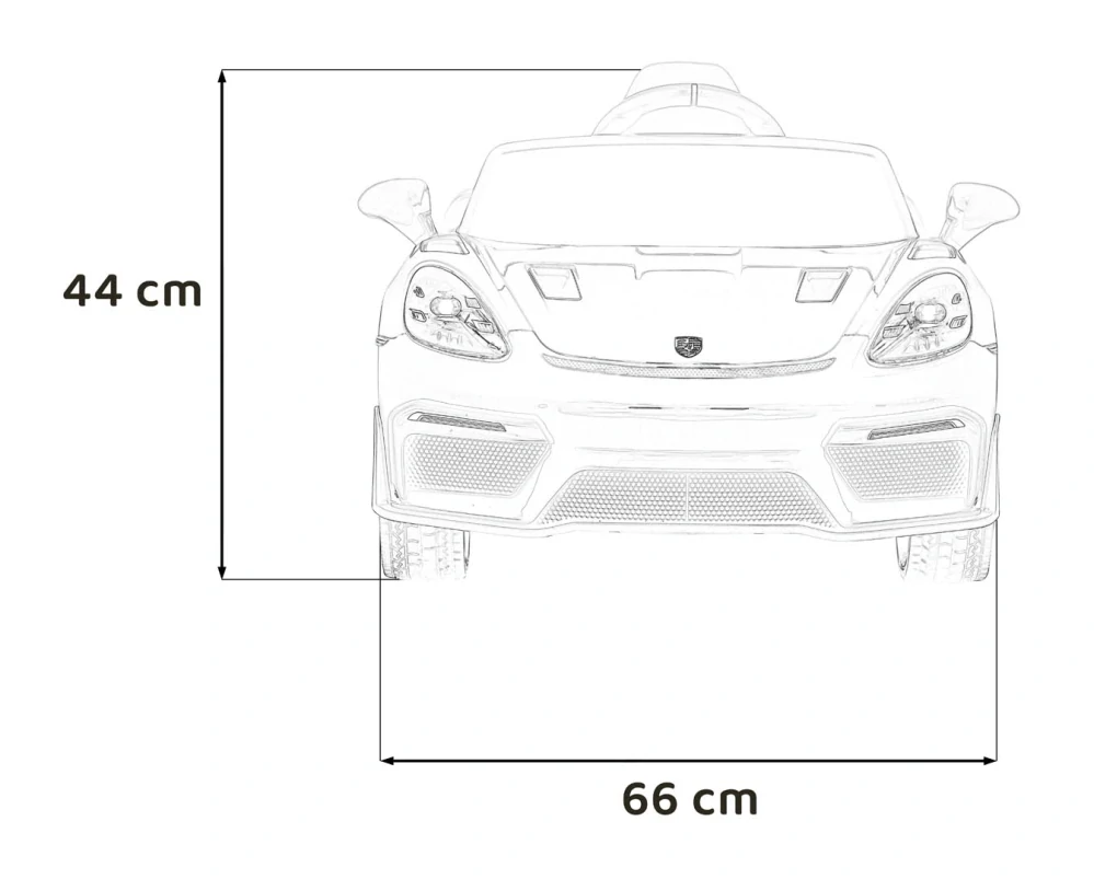 JOKO Elektrické autíčko Porsche Spyder RS 718, Displej MP4, Kožené sedadlo, penové kolesá, FM rádio, červené