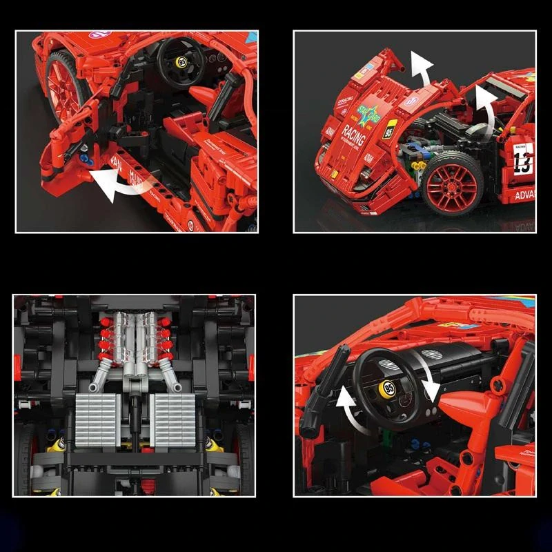 Mould King Technická Stavebnica Športové auto 2688ks, červené
