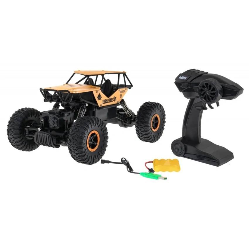 JOKO RC Autíčko Jeep Crawler Monster 1:18 4x4, dosah 40m, zlaté