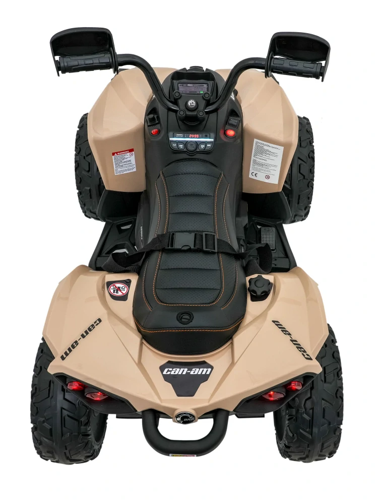 JOKO Elektrická Štvorkolka Maverick ATV 2x200W 24V, kožené sedadlo, penové kolesá, FM rádio, hnedá