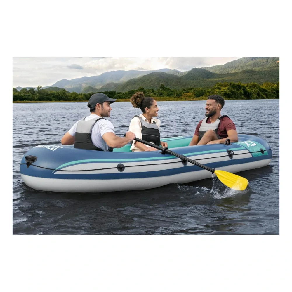 Bestway 61154 Nafukovací Čln TREK X3 294 cm x 137 cm s veslami + pumpa