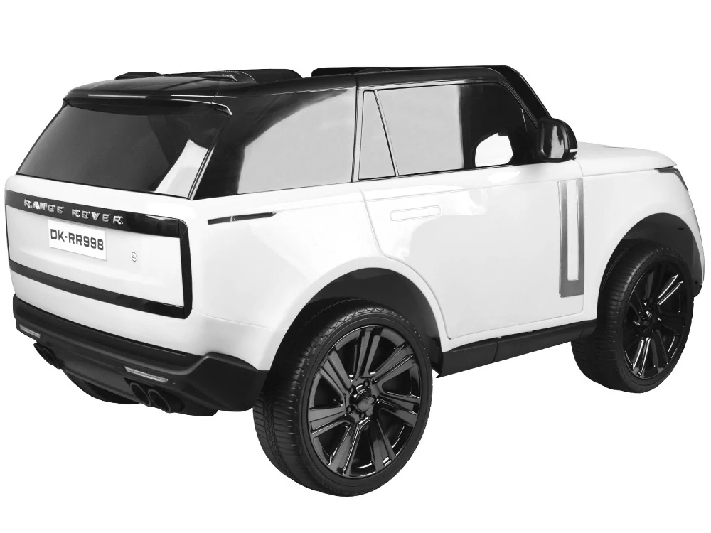JOKO Elektrické autíčko Range Rover 4x4, penové kolesá, kožené sedadlo, FM rádio, LCD Displej MP4, biele
