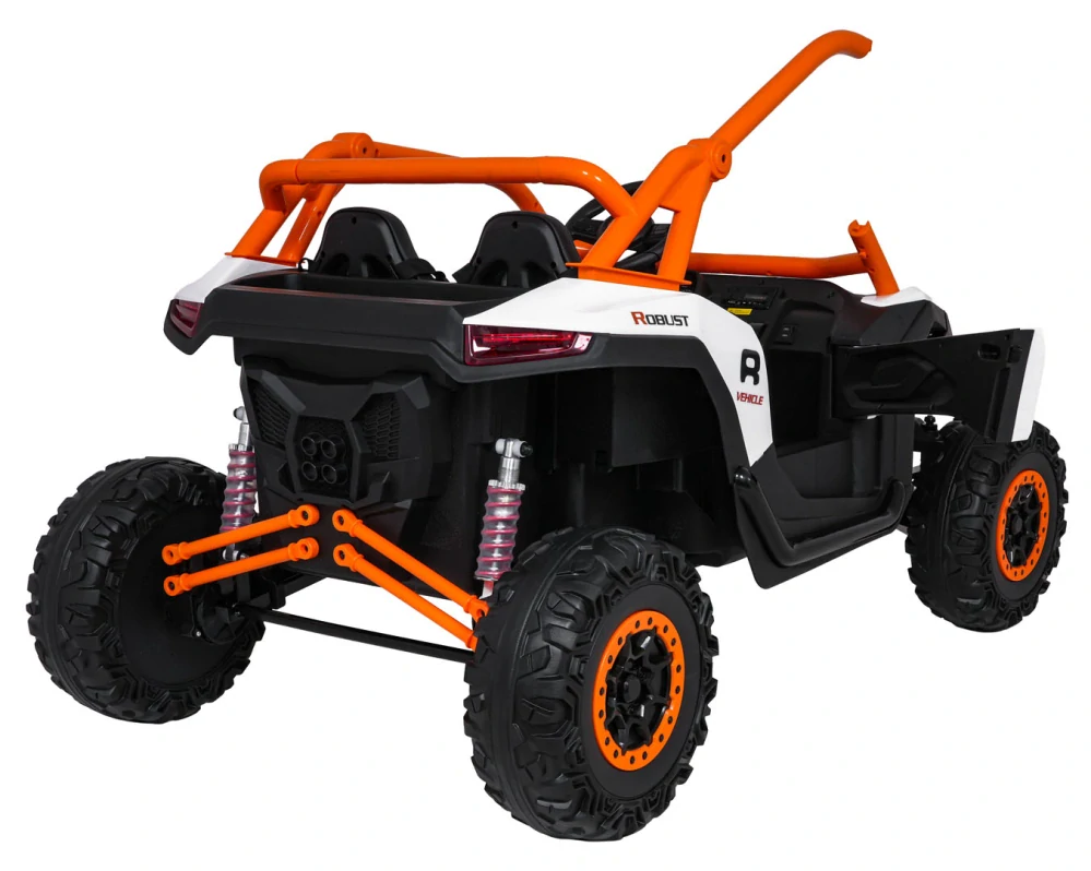 JOKO Elektrické autíčko Buggy RACING Road 2000 4x4, 4x120W, 24V, kožené sedadlo, penové kolesá, biele