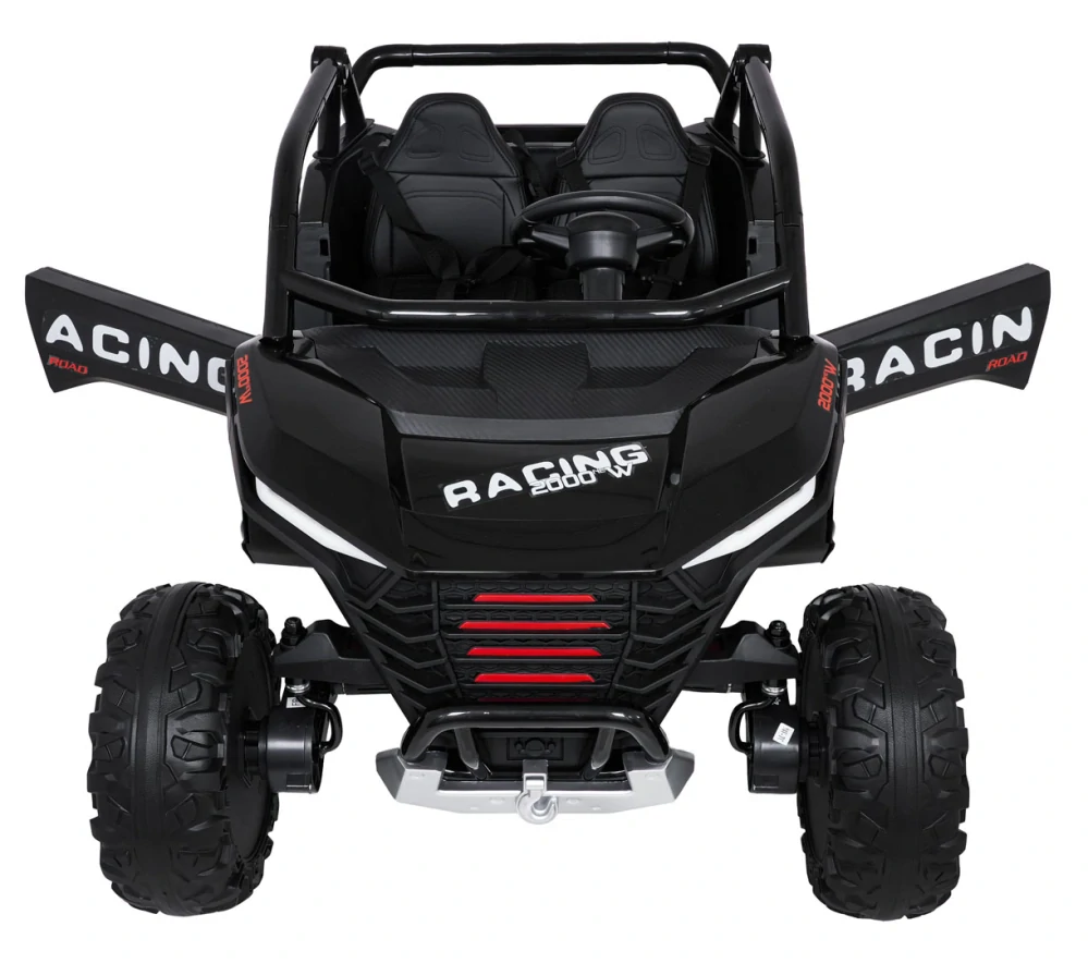 JOKO Elektrické autíčko Buggy RACING Road 2000 4x4, 4x120W, 24V, kožené sedadlo, penové kolesá, čierne